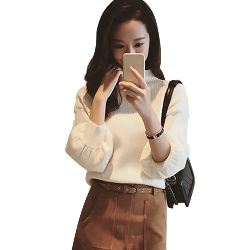New Arrival Women Jumper Pullover Solid Tops Casual Long Lantern Sleeve Loose Knitted Turtleneck Sweater Female Autumn
New Arrival Women Jumper Pullover Solid Tops Casual Long Lantern Sleeve Loose Knitted Turtleneck Sweater Female Autumn