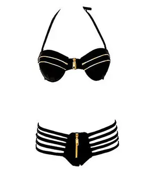 HOT Sexy Swimwear Womens Summer Zipper Black Bandage Bikini Set Push-up Padded Bra Swimsuit Beach wear Holiday
HOT Sexy Swimwear Womens Summer Zipper Black Bandage Bikini Set Push-up Padded Bra Swimsuit Beach wear Holiday