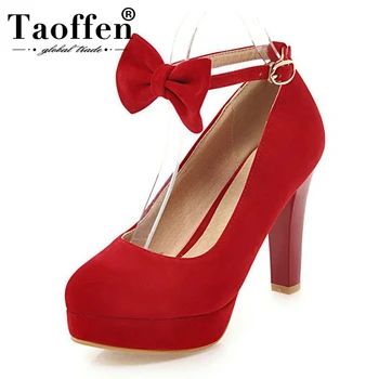 TAOFFEN Big Size 31-47 Women Platform Pumps Thick High Heels Bowknot Wedding Party Pumps Footwear Shoe Women Spike Heels
TAOFFEN Big Size 31-47 Women Platform Pumps Thick High Heels Bowknot Wedding Party Pumps Footwear Shoe Women Spike Heels