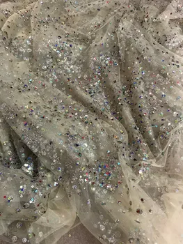 yaking-11.1514 glued glitter print african mesh tulle lace 5yards for evening dress
yaking-11.1514 glued glitter print african mesh tulle lace 5yards for evening dress