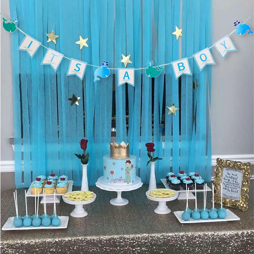 Shark baby doo buting garland flag flags girls girls festival decorations house party event baby buting garland birthday card