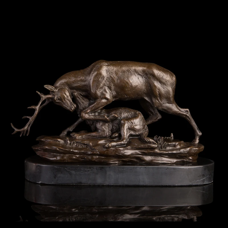 Arts Crafts Copper Best Selling metal art Bronze sculptures deer statue vintage figurines Retro Artwork office Decoration access
Arts Crafts Copper Best Selling metal art Bronze sculptures deer statue vintage figurines Retro Artwork office Decoration access