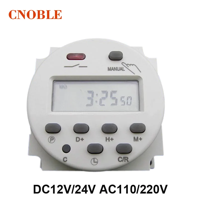 DC12V/DC24V/AC110V/AC220V CN101A Mini Digital LCD Power Weekly Programmable Electronic Timer Relay Switch
DC12V/DC24V/AC110V/AC220V CN101A Mini Digital LCD Power Weekly Programmable Electronic Timer Relay Switch