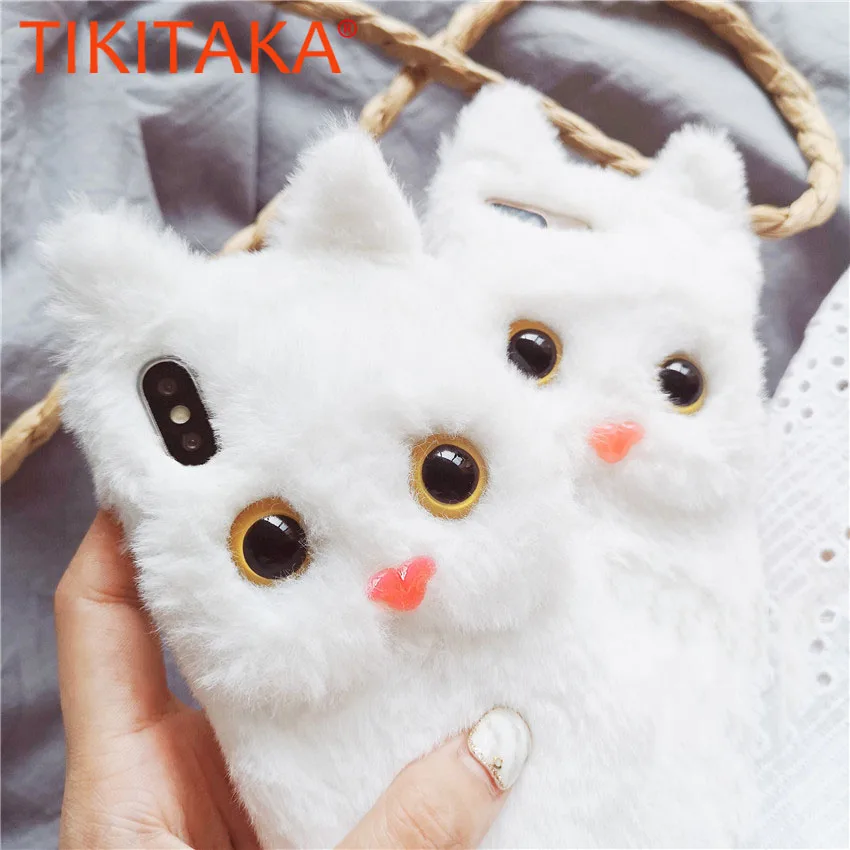 TIKITAKA Cute 3D Cartoon Cat Plush Phone Case For iphone 6 6s 7 8 Plus Black White Couple Warm Case For iphone X XS XR XS Max
TIKITAKA Cute 3D Cartoon Cat Plush Phone Case For iphone 6 6s 7 8 Plus Black White Couple Warm Case For iphone X XS XR XS Max