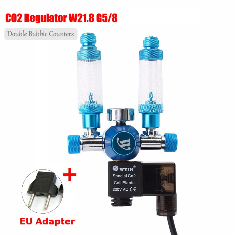 Aquarium CO2 Regulator W21.8 G5/8 220V Magnetic Solenoid Check Valve with Double Bubble Counters Fish Tank CO2 Controllor
Aquarium CO2 Regulator W21.8 G5/8 220V Magnetic Solenoid Check Valve with Double Bubble Counters Fish Tank CO2 Controllor