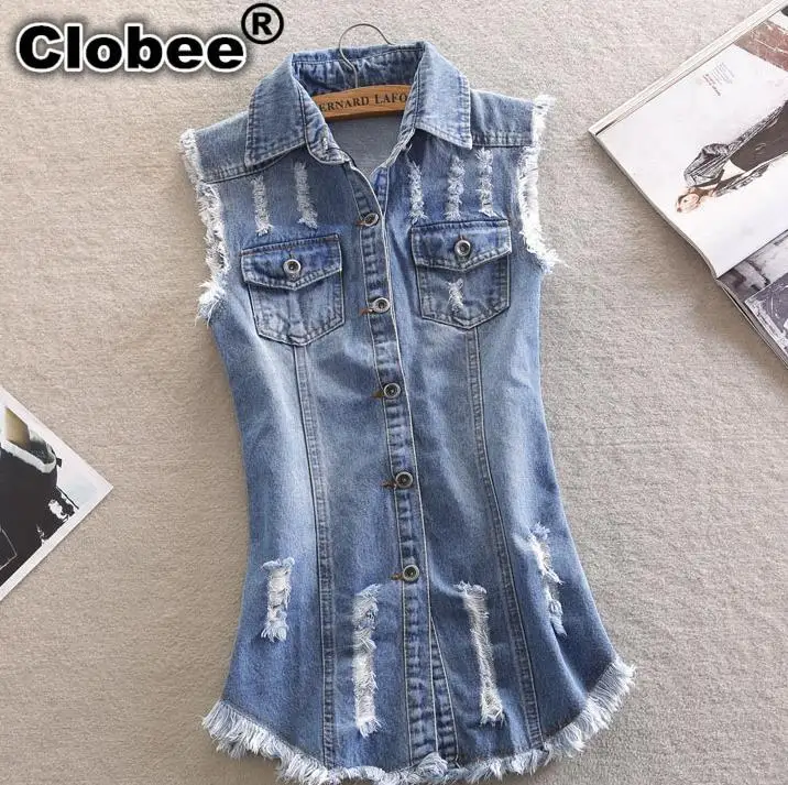 Denim Jacket 2018 Spring Jacket Sleeveless Worn Cardigan Single-breasted Casacos Femininos Jean Jackets Women Jaquetas 4XL
Denim Jacket 2018 Spring Jacket Sleeveless Worn Cardigan Single-breasted Casacos Femininos Jean Jackets Women Jaquetas 4XL