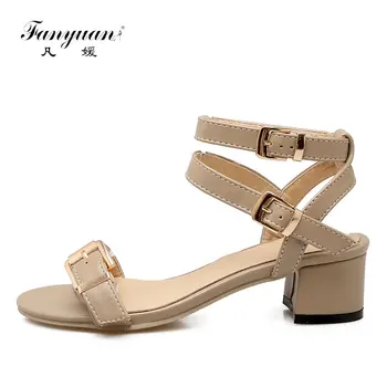 Fanyuan Casual Gladiator Sandals Women Rome Buckle Straapy Sandals Ladies Summer Shoes Block Heels Women Comfortable Sandals
Fanyuan Casual Gladiator Sandals Women Rome Buckle Straapy Sandals Ladies Summer Shoes Block Heels Women Comfortable Sandals