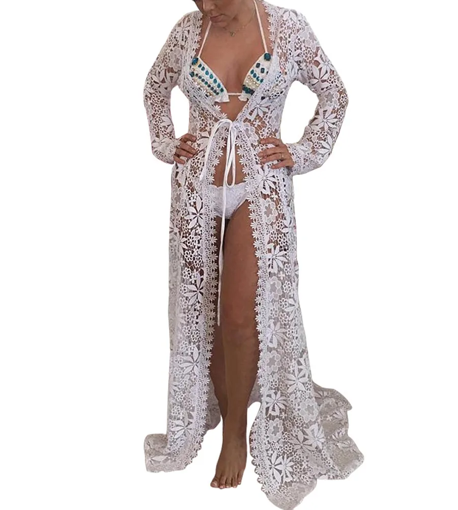 Hitmebox 2019 Sexy Women Summer Long Sleeve Embroideried Lace Tie Kimono Cardigans Beachwear Bikini Swimsuits Cover Maxi Dress
Hitmebox 2019 Sexy Women Summer Long Sleeve Embroideried Lace Tie Kimono Cardigans Beachwear Bikini Swimsuits Cover Maxi Dress