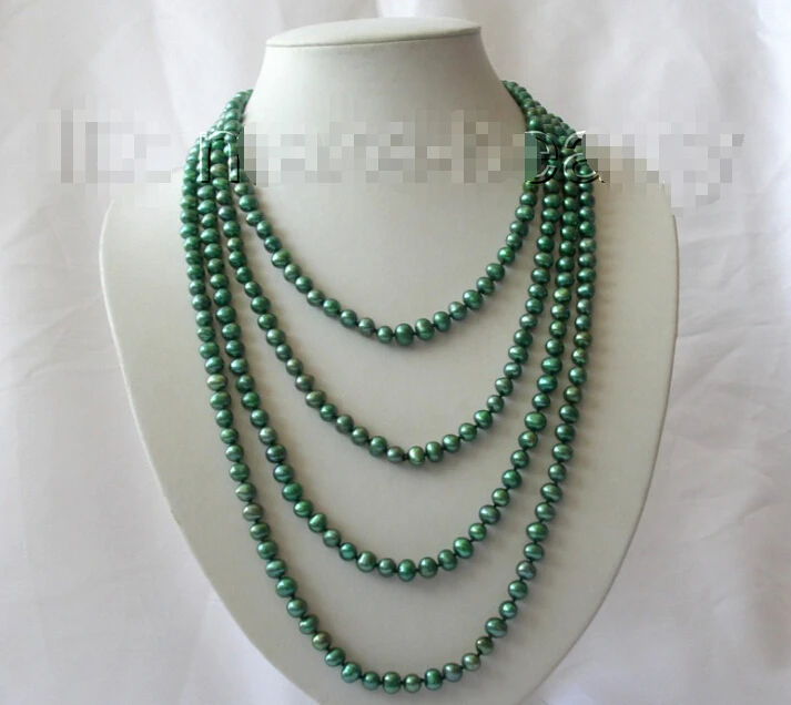 Free shipping >>>>>>stunning long 100" 7mm round green freshwater cultured pearl necklace h648
Free shipping >>>>>>stunning long 100" 7mm round green freshwater cultured pearl necklace h648