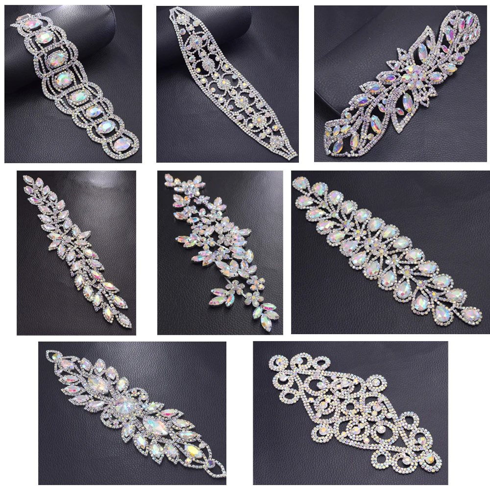 1piece crystal AB rhinestones bridal belt sash appliques patches for wedding dress clothing sew on DIY sewing fabric craft
1piece crystal AB rhinestones bridal belt sash appliques patches for wedding dress clothing sew on DIY sewing fabric craft