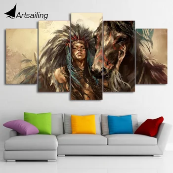 HD printed 5 piece Canvas Art tribe warrior with horse Painting 5 panels Wall Pictures Decor Free shipping CU-2563B
HD printed 5 piece Canvas Art tribe warrior with horse Painting 5 panels Wall Pictures Decor Free shipping CU-2563B