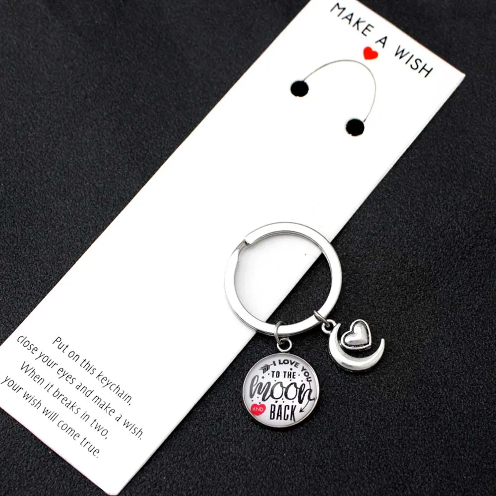 I Love You to The Moon and Back Keychains Moon Keychain Key Chains Keyring Women Men Unisex Jewelry Best Friends Lover Gift
I Love You to The Moon and Back Keychains Moon Keychain Key Chains Keyring Women Men Unisex Jewelry Best Friends Lover Gift