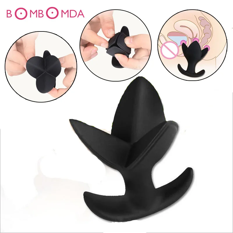 Gay Erotic Toys Flower Opening Anal Plug Soft Silicone Opening Butt Plug Anal Expander G Spot Prostate Stimulator Anus DilatorO3 1