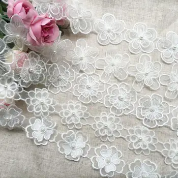 15 Yards Ivory Floral Organza Lace Ribbon Lace Trim 2 Layers Bead Lace Fabric Wedding Embroidered DIY Patchwork Sewing Craft
15 Yards Ivory Floral Organza Lace Ribbon Lace Trim 2 Layers Bead Lace Fabric Wedding Embroidered DIY Patchwork Sewing Craft