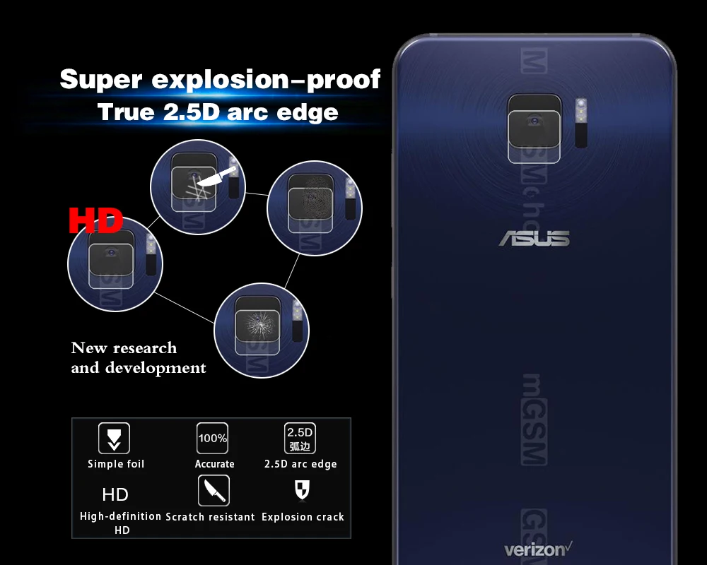 Anti-Scratch Rear Camera Lens Glass Protector Film For Asus ZenFone V V520KL 5.2" Back Camera Lens Premium Tempered Glass Film
Anti-Scratch Rear Camera Lens Glass Protector Film For Asus ZenFone V V520KL 5.2" Back Camera Lens Premium Tempered Glass Film