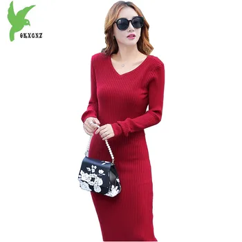 New Women's Autumn Winter Knitted Dress Fashion Solid Color Lengthened Package Hip Dress Pullover Sweater Sexy Dress OKXGNZ A950
New Women's Autumn Winter Knitted Dress Fashion Solid Color Lengthened Package Hip Dress Pullover Sweater Sexy Dress OKXGNZ A950