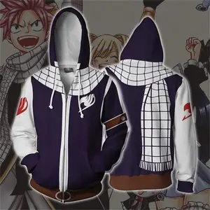 COS Costume Fairy Tail Natsu Dragneel Lucy Sweater Winter Hoodie Jumper Pullover