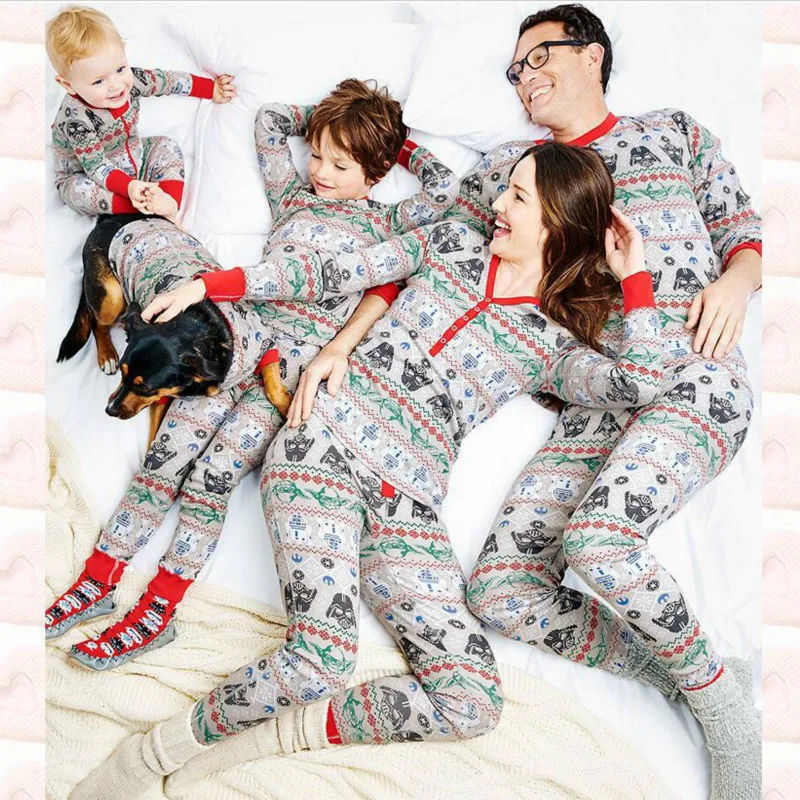 Parent Child Outfit Christmas STAR WARS Jedi Printing Family Matchting Kids Mother Father Home Wear Sets Plaid
Parent Child Outfit Christmas STAR WARS Jedi Printing Family Matchting Kids Mother Father Home Wear Sets Plaid