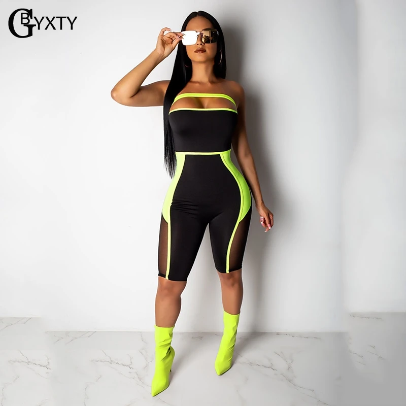 GBYXTY Hollow Out Mesh Patchwork Strapless Shorts Jumpsuit and Rompers Women Summer Skinny Biker Playsuit Femme Overalls ZL311
GBYXTY Hollow Out Mesh Patchwork Strapless Shorts Jumpsuit and Rompers Women Summer Skinny Biker Playsuit Femme Overalls ZL311