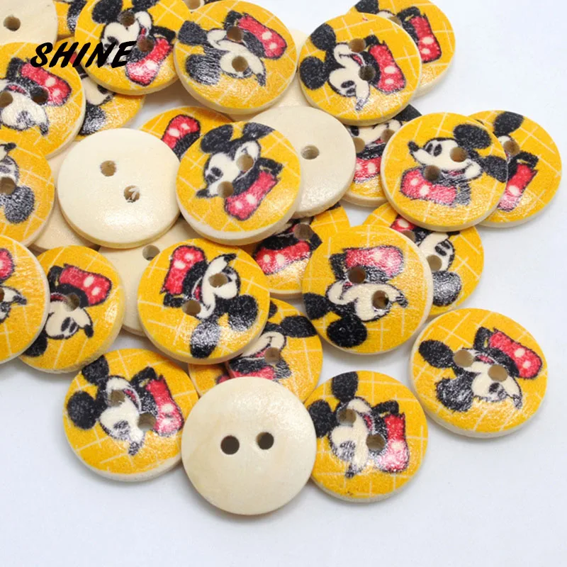 Wooden Sewing Buttons Scrapbooking Round Two Holes Mickey Mouse Pattern 15mm Dia. 50PCs Costura Botones Decorate bottoni botoes
Wooden Sewing Buttons Scrapbooking Round Two Holes Mickey Mouse Pattern 15mm Dia. 50PCs Costura Botones Decorate bottoni botoes