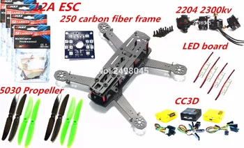 High Quality Carbon Fiber Mini 250 FPV Quadcopter Frame Mini Quad Frame 2204 2300KV Brushless Motor 12A ESC CC3D 5030
High Quality Carbon Fiber Mini 250 FPV Quadcopter Frame Mini Quad Frame 2204 2300KV Brushless Motor 12A ESC CC3D 5030