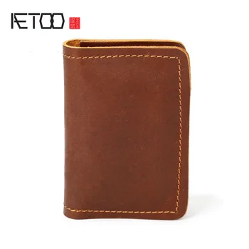 AETOO Wallet leather men's wallet short paragraph cowhide card bit function mini wallet 
AETOO Wallet leather men's wallet short paragraph cowhide card bit function mini wallet