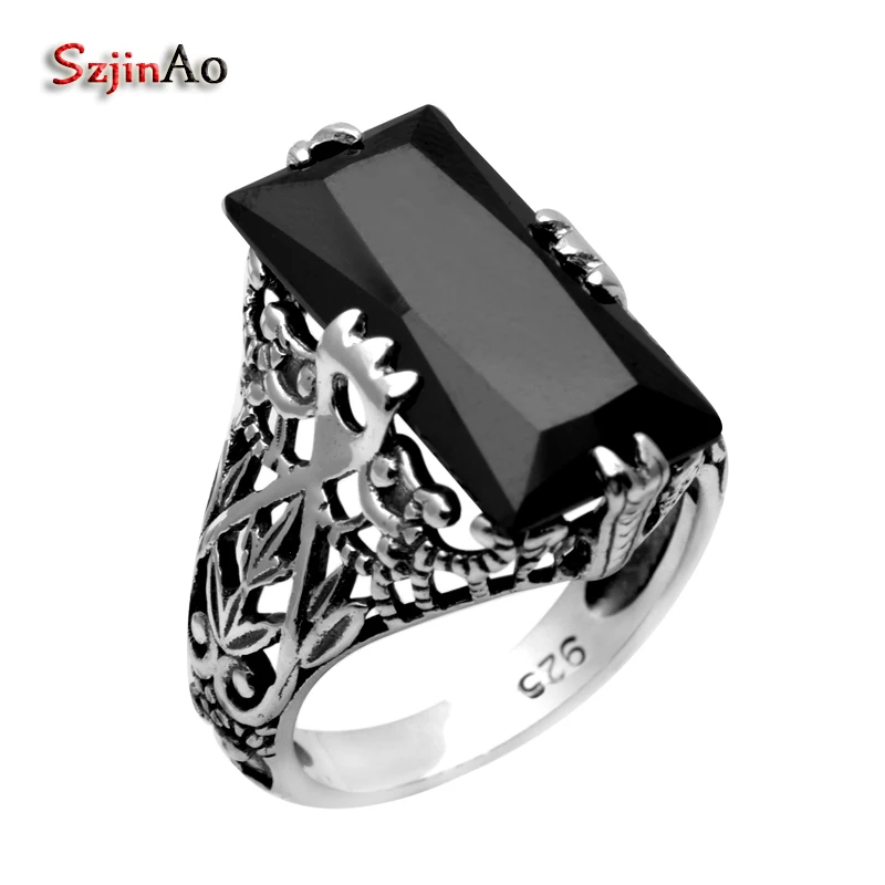 Szjinao Fashion Vintage Black Zircon 925 Sterling Silver Rings for Women High Quality Christmas Gifts Bulgarian Wholesale
Szjinao Fashion Vintage Black Zircon 925 Sterling Silver Rings for Women High Quality Christmas Gifts Bulgarian Wholesale