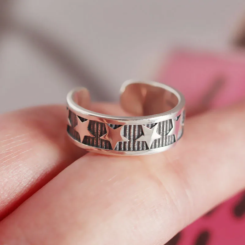 Silvology 925 Sterling Silver Pentagram Star Rings Vintage Geometric Minimalist Wide Rings For Women 2019 Fashionable Jewelry
Silvology 925 Sterling Silver Pentagram Star Rings Vintage Geometric Minimalist Wide Rings For Women 2019 Fashionable Jewelry