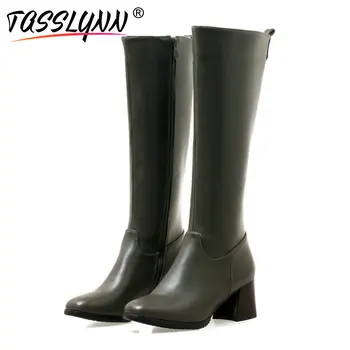 TASSLYNN 2018 Women Boots Square High Heels Winter Shoes Women Boots Zip Convenient Square Toe PU Leather Ladies Boots Size 43
TASSLYNN 2018 Women Boots Square High Heels Winter Shoes Women Boots Zip Convenient Square Toe PU Leather Ladies Boots Size 43