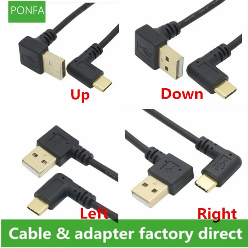 USB 2.0 A Male 90 Degrees Up Down Left Right angled Elbow to USB 3.1 Type C Elbow male Converter Data Sync Charging Cable 20cm
USB 2.0 A Male 90 Degrees Up Down Left Right angled Elbow to USB 3.1 Type C Elbow male Converter Data Sync Charging Cable 20cm