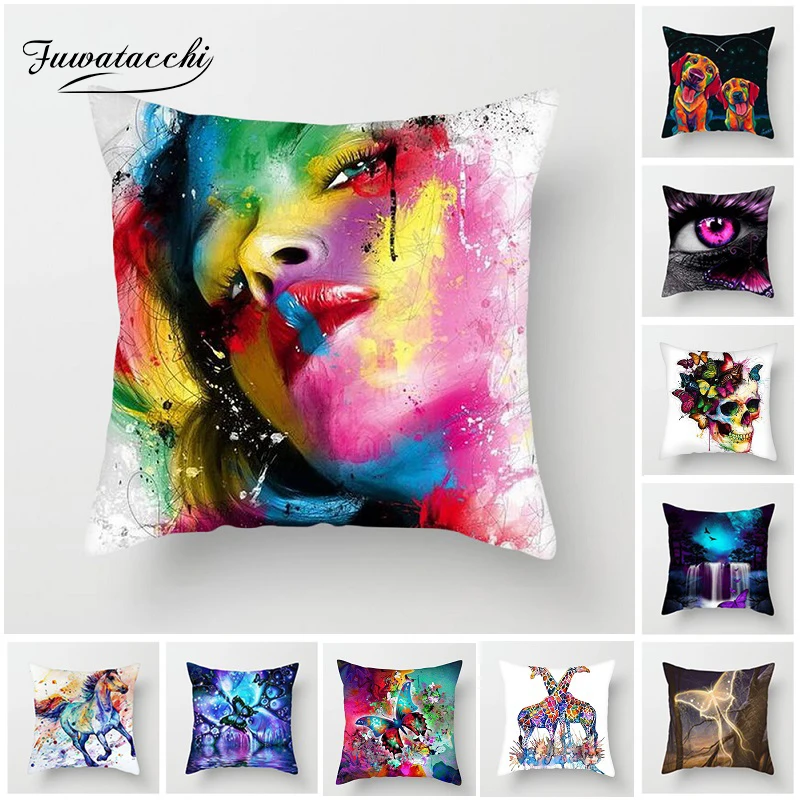 Fuwatacchi Magical Girl Cushion Covers Butterfly Forest Horse Pillow Cover for Home Chair Sofa Decoration Anime Pillowcase
Fuwatacchi Magical Girl Cushion Covers Butterfly Forest Horse Pillow Cover for Home Chair Sofa Decoration Anime Pillowcase
