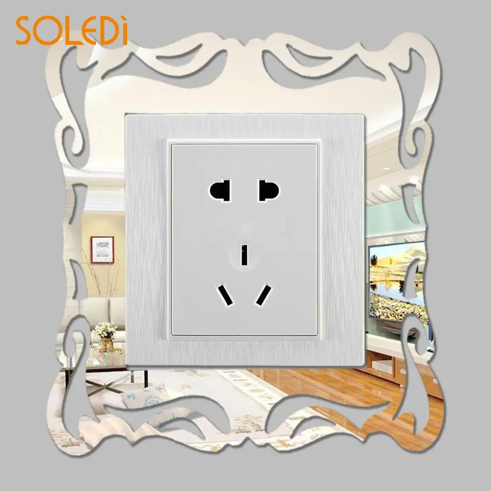 Removable Photo Display Frame Silver 3D Contemporary Acrylic Light Switch Sticker Square Fashion Mirror Wall Stickers
Removable Photo Display Frame Silver 3D Contemporary Acrylic Light Switch Sticker Square Fashion Mirror Wall Stickers