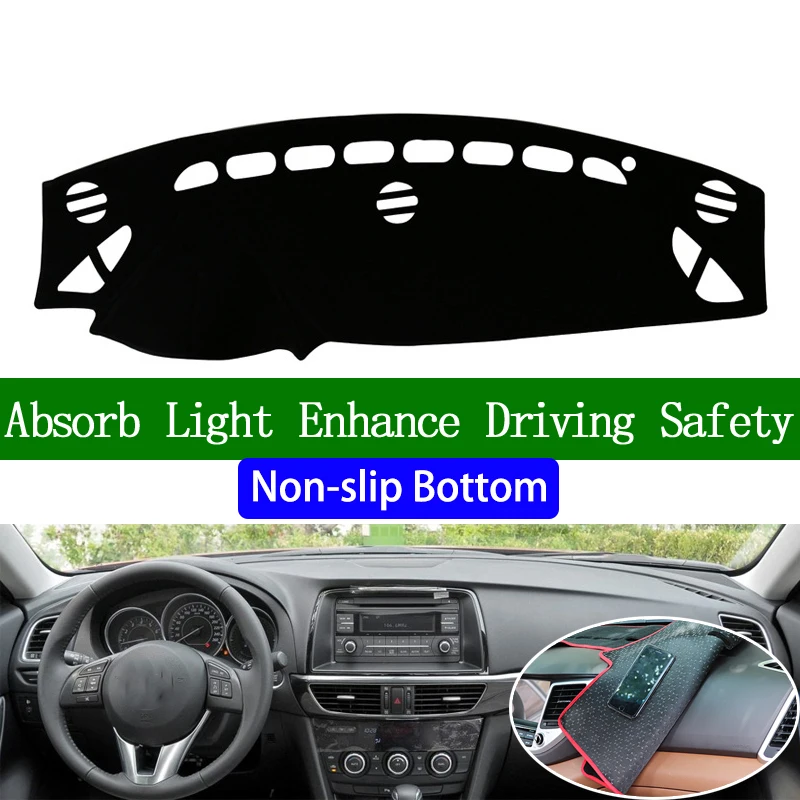 For mazda atenza 2014 2015 2016 Non-slip Bottom Dashboard Cover Car Decals Stickers Interior Accessories |