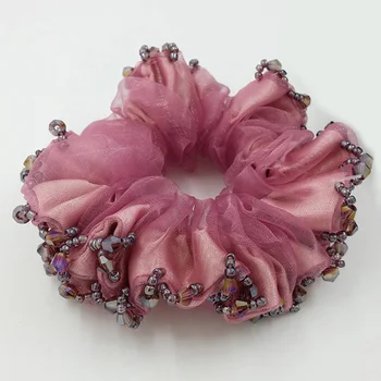 Fashion Elegant Women Beaded Crystal Ponytail Hair Bun Holder Handmade Girls Hair Accessories Korean Hair Scrunchies
Fashion Elegant Women Beaded Crystal Ponytail Hair Bun Holder Handmade Girls Hair Accessories Korean Hair Scrunchies