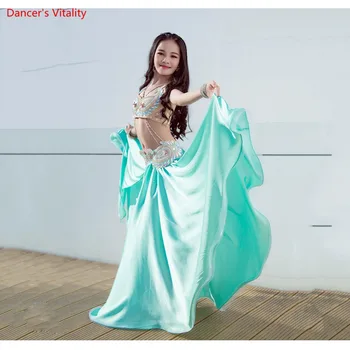 Children's Belly Dance Show Costume 2018 High-grade Silk Oriental Dance Dress Bra+Skirt+Belt 3PCS Set 
Children's Belly Dance Show Costume 2018 High-grade Silk Oriental Dance Dress Bra+Skirt+Belt 3PCS Set
