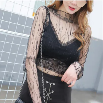 Womens Sexy Star Mesh Long Sleeve Blouses Fashion Transparent Garment Unlined Upper Tops
Womens Sexy Star Mesh Long Sleeve Blouses Fashion Transparent Garment Unlined Upper Tops