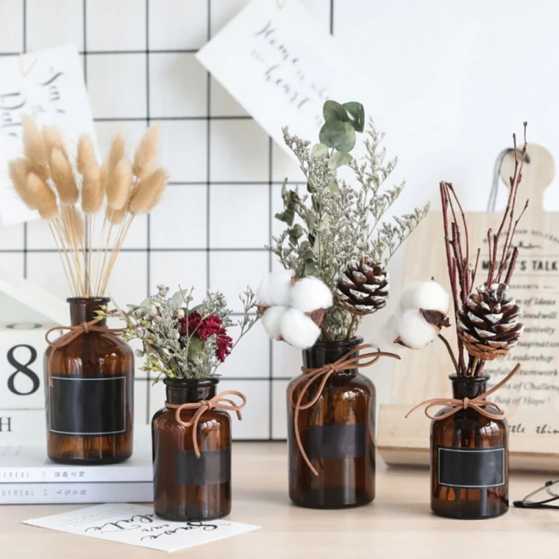 Nordic Brown Glass Vases Hydroponics Plant Flower Home Decor For Dried Flower Bouquet with Vase Wedding Table Decoration New
Nordic Brown Glass Vases Hydroponics Plant Flower Home Decor For Dried Flower Bouquet with Vase Wedding Table Decoration New