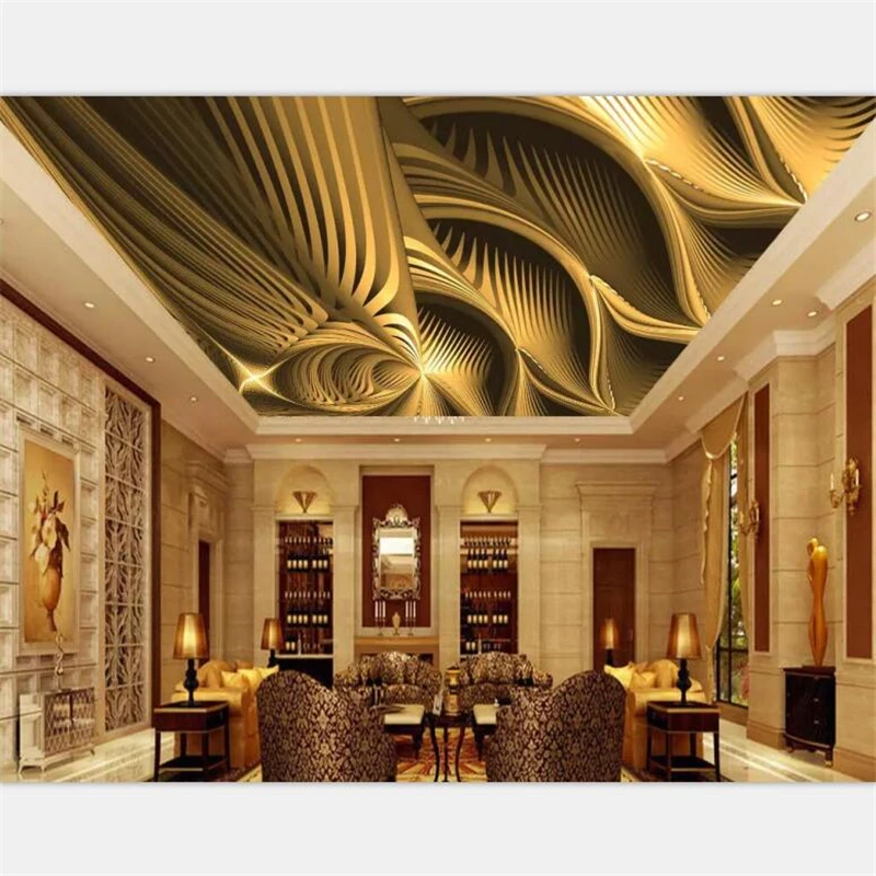 beibehang Custom ceiling gold light 3D stereo expansion space living room bedroom fashion ceiling decoration background
beibehang Custom ceiling gold light 3D stereo expansion space living room bedroom fashion ceiling decoration background