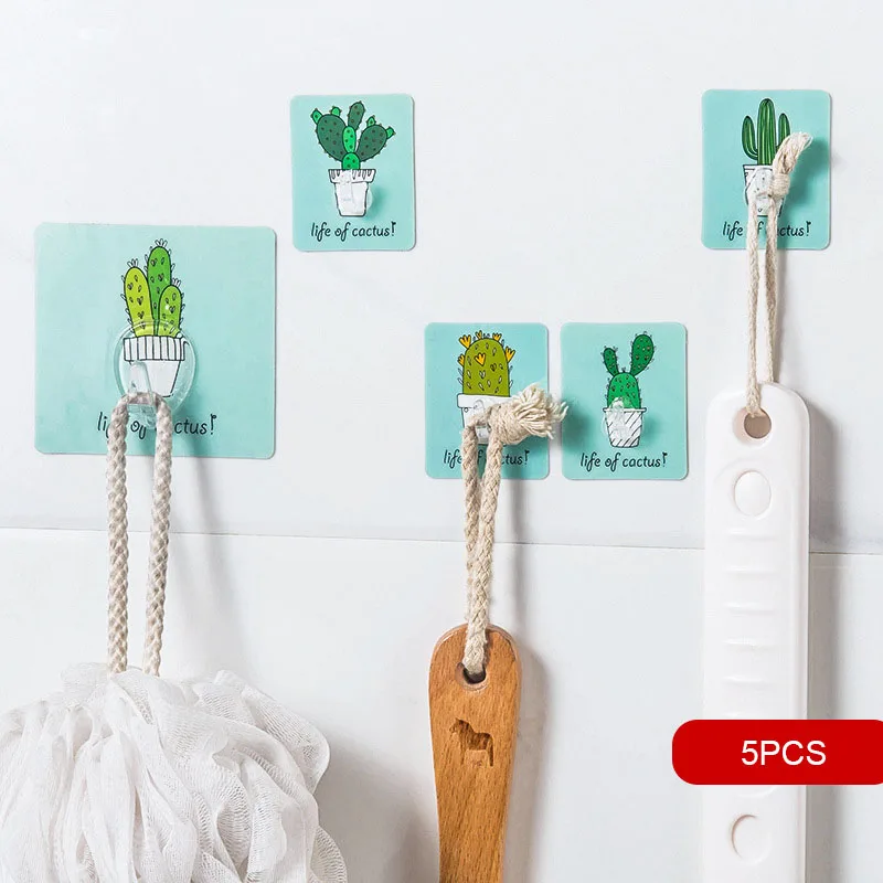 5PCS Cute Cactus Hook Kitchen Wall Hanger Removable Adhesive Hanger Reusable Wall Hooks Towel Handbag Strong Holder For Kitchen
5PCS Cute Cactus Hook Kitchen Wall Hanger Removable Adhesive Hanger Reusable Wall Hooks Towel Handbag Strong Holder For Kitchen