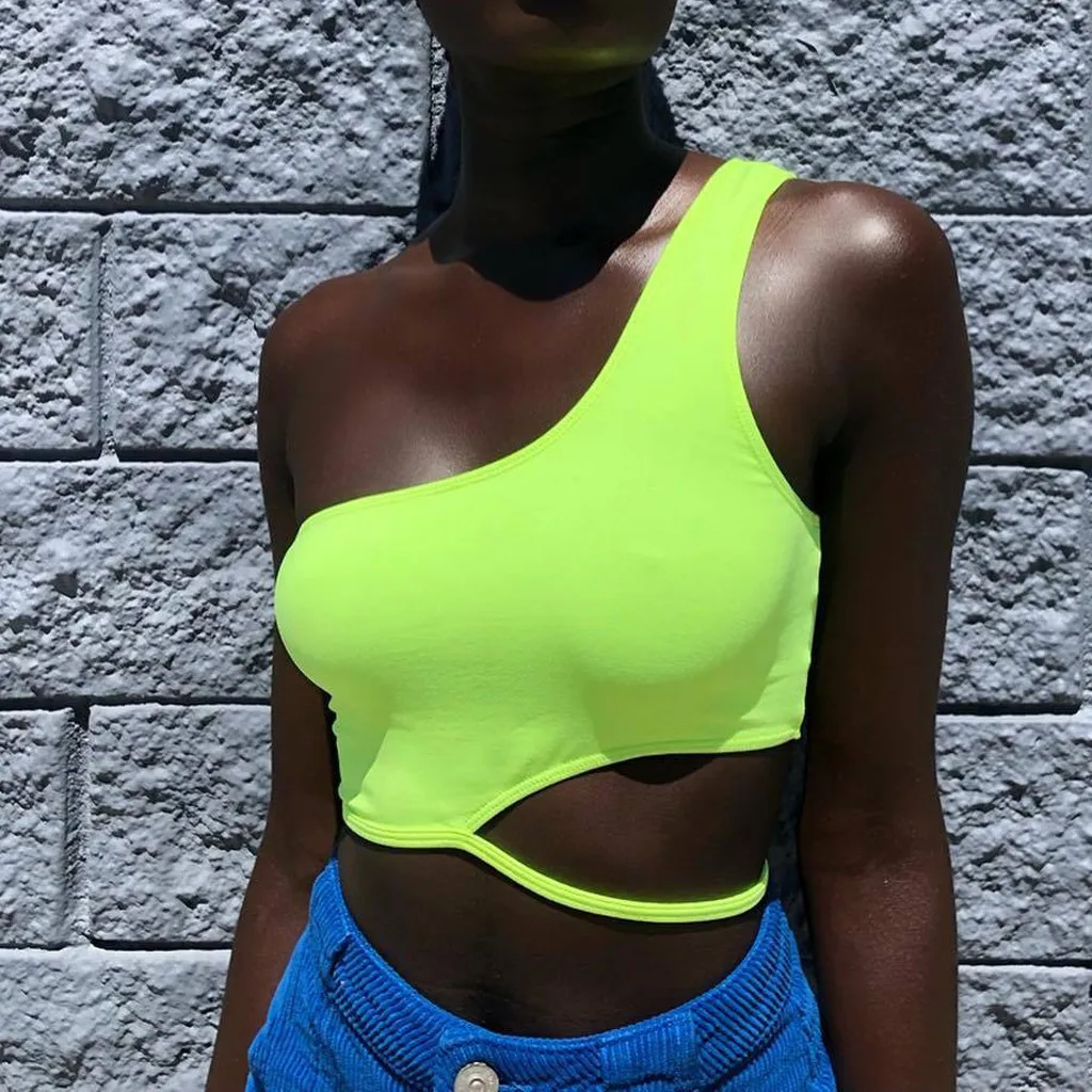 Sexy Solid One-shoulder top Womens Sexy Short Vest Fashion Blouse Camisole Sleeveless T-Shirt Drop Shipping
Sexy Solid One-shoulder top Womens Sexy Short Vest Fashion Blouse Camisole Sleeveless T-Shirt Drop Shipping