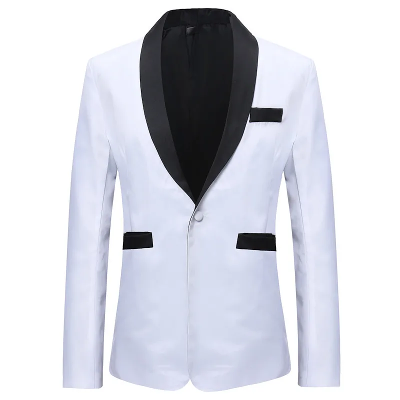 2019 Men's White Shawl Collar Single Button Suits Jacket Wedding Party Business Casual Blazer Coat Masculino Slim Fit Men
2019 Men's White Shawl Collar Single Button Suits Jacket Wedding Party Business Casual Blazer Coat Masculino Slim Fit Men