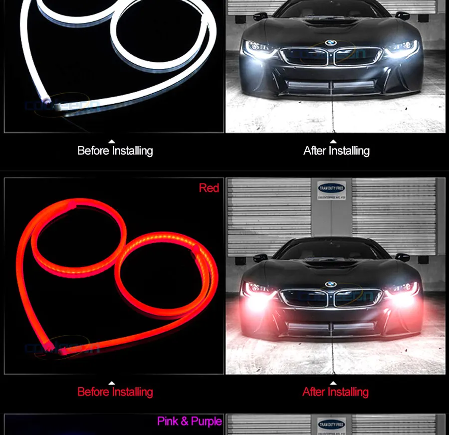 car daytime running lights auto drl lamp decor bulb signal lamp lighting (12)