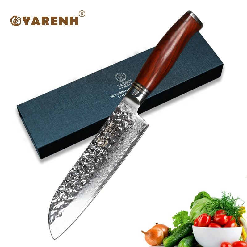 YARENH 7 inch Santoku chef knife Japanese VG10 Fillet Knive Damascus Steel vegetable knife best sharp Professnal Kitchen Knife
YARENH 7 inch Santoku chef knife Japanese VG10 Fillet Knive Damascus Steel vegetable knife best sharp Professnal Kitchen Knife