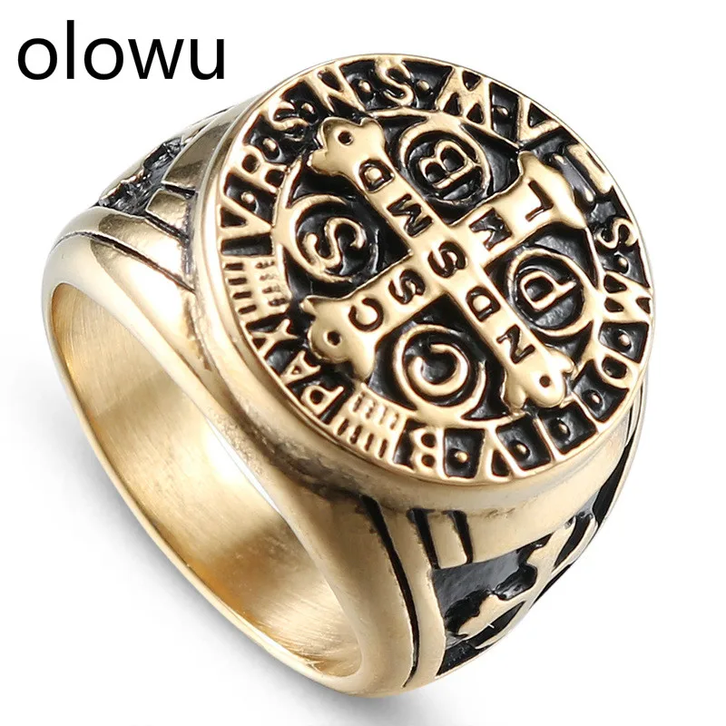 olowu Men Cross Ring Gold Tone Stainless Steel Punk Rock Christian Religion Cross Rings For Man Signet Retro Steel Jewelry Party
olowu Men Cross Ring Gold Tone Stainless Steel Punk Rock Christian Religion Cross Rings For Man Signet Retro Steel Jewelry Party