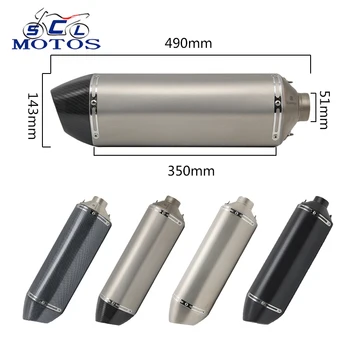 Sclmotos -51mm Motorcycle Exhaust Muffler Universal 490mm Length For Ak Yoshimura Muffler Pipe CB600 KTM690 Z800 ER6N XMAX NINJA
Sclmotos -51mm Motorcycle Exhaust Muffler Universal 490mm Length For Ak Yoshimura Muffler Pipe CB600 KTM690 Z800 ER6N XMAX NINJA