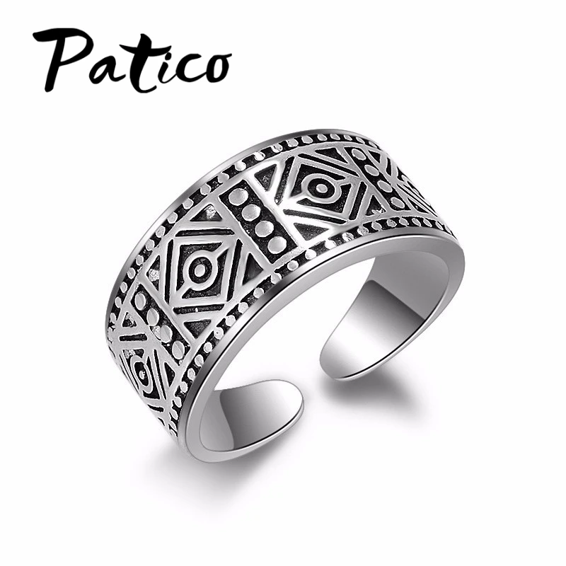 PATICO Antique Retro 925 Sterling Silver Opening Rings Men Wedding Jewelry For Women Cocktail Party Dark Ring Casual Gathering
PATICO Antique Retro 925 Sterling Silver Opening Rings Men Wedding Jewelry For Women Cocktail Party Dark Ring Casual Gathering