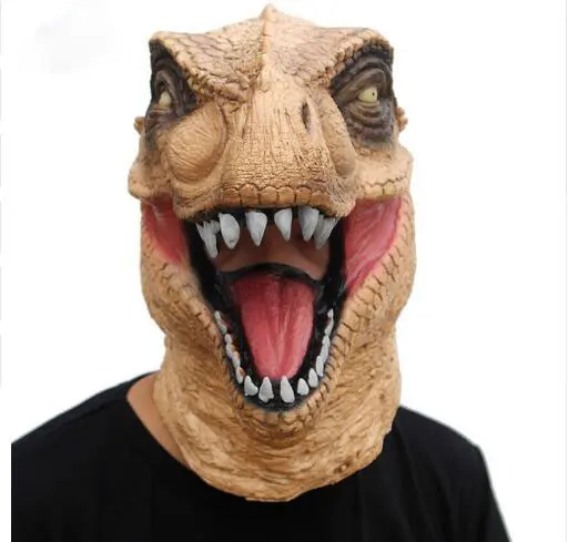 

Scary T-Rex Mask Halloween Realistic Jurassic World Dinosaur Mask Adults Animal Cosplay Costume Party Mask Supplies
