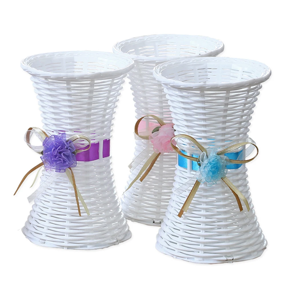 Plastic Rattan Weaving Vases Flower Arrangement Home Table Decoration Wedding Centerpiece Ruffled Mouth Artificial Flower Vase 1
Plastic Rattan Weaving Vases Flower Arrangement Home Table Decoration Wedding Centerpiece Ruffled Mouth Artificial Flower Vase 1