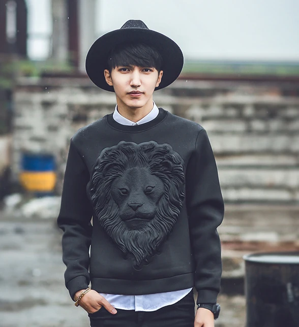 Tide brand O-Neck Regular full men's 3D lion print black cool Men Sweatshirts Hoodie Slim boy Tiger head Sweatshirts top men
Tide brand O-Neck Regular full men's 3D lion print black cool Men Sweatshirts Hoodie Slim boy Tiger head Sweatshirts top men