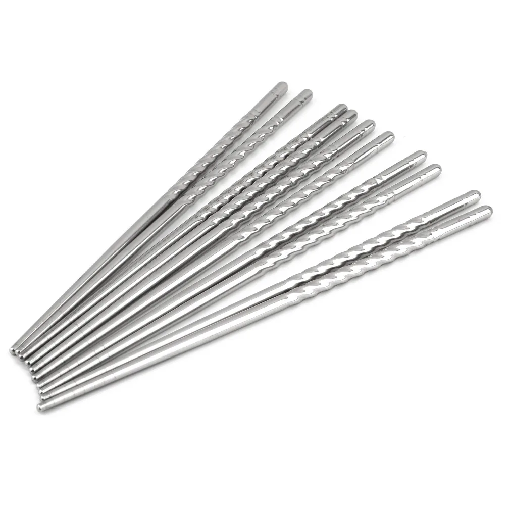 1set 5Pairs Chinese Style Thread Stylish Non-slip Design Stainless Steel Chop Sticks Chopsticks Environment Hollow
1set 5Pairs Chinese Style Thread Stylish Non-slip Design Stainless Steel Chop Sticks Chopsticks Environment Hollow